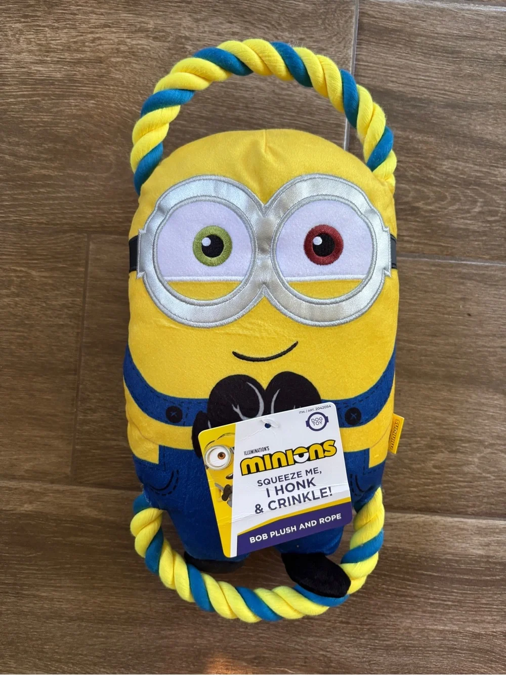 Minions Bob Plush Rope Dog Toy - Yellow